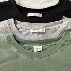 WILFRED FREE TEE TRIO - Black, Heather Gray, Olive